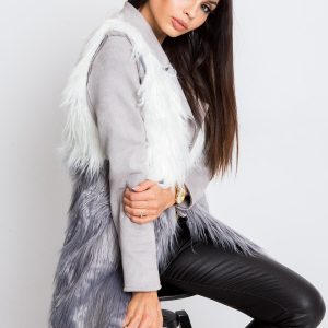 White and grey Lexie vest