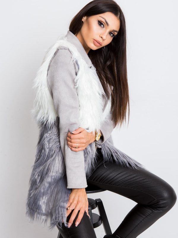 White and grey Lexie vest