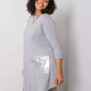 Billie Grey Melange Cotton Dress