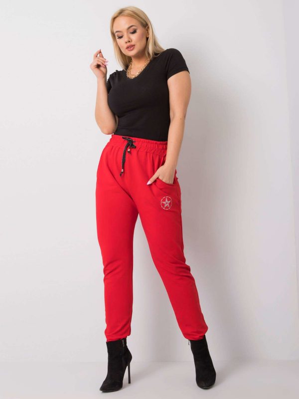 Judith's red plus size pants