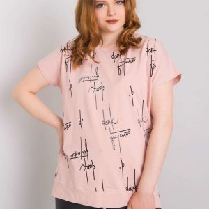 Claribel Dirty Pink Plus Size Cotton Blouse