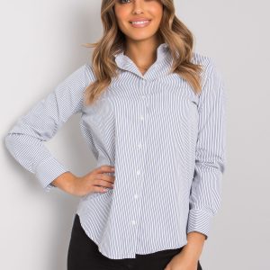 White and navy blue striped shirt Orvieto RUE PARIS