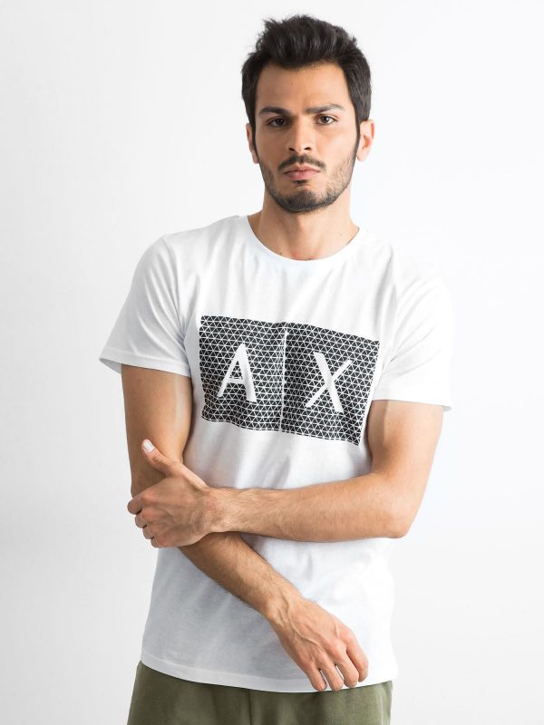 White Printed Men's T-Shirt