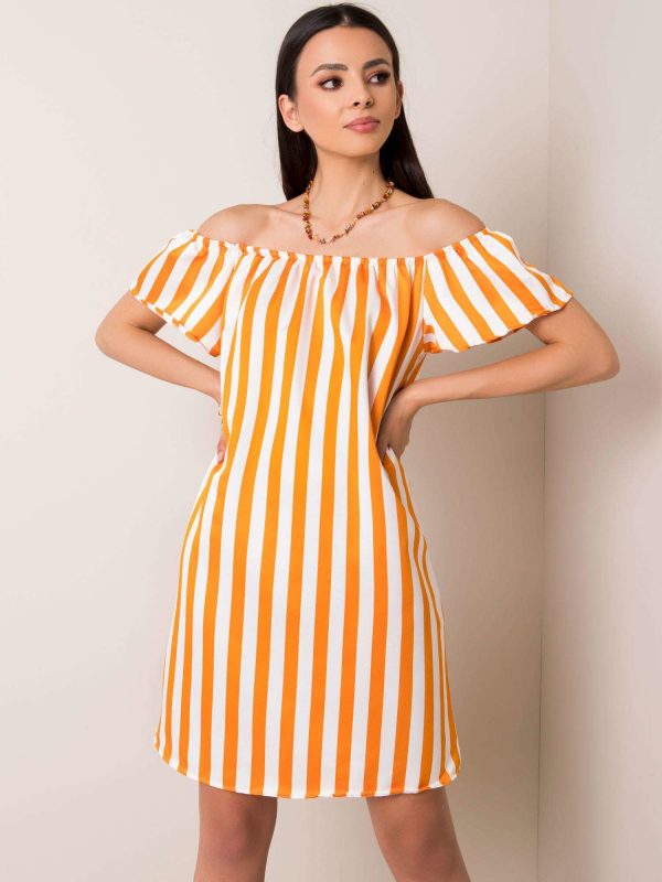 White and orange Kerri dress