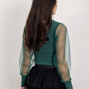 RUE PARIS Dark green blouse Cynthia