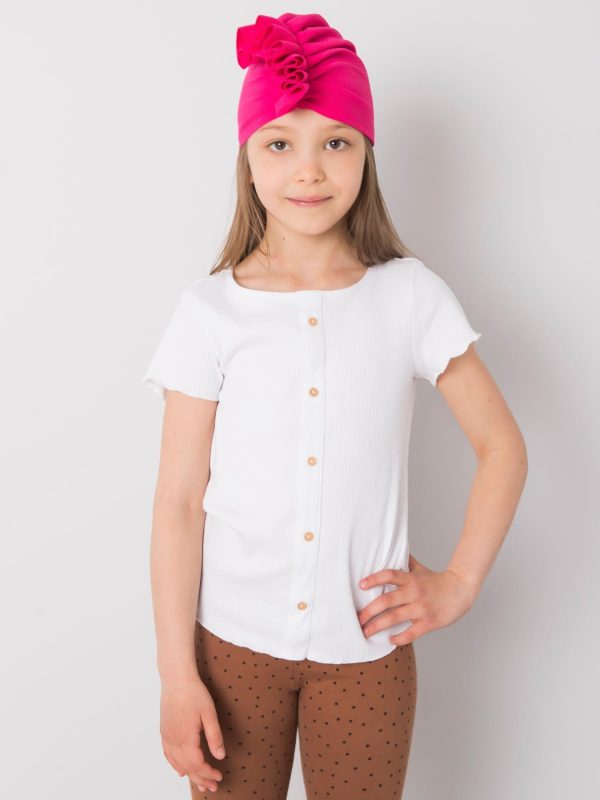 Fuchsia turban cap for girl