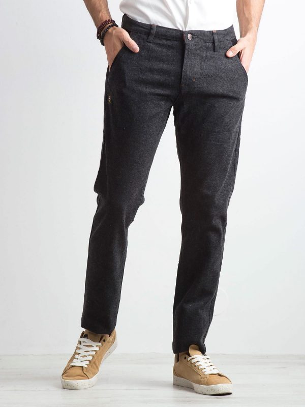 Dark Grey Men's Regular Fit Pants