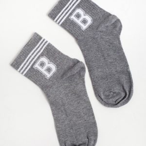 Grey Cotton Socks