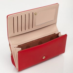 Red oblong women's wallet