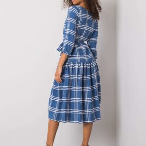 Giana Blue Checkered Dress