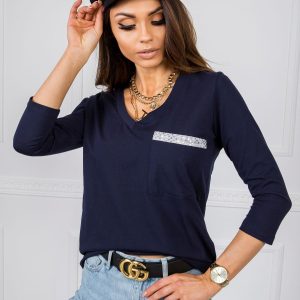 Navy blue blouse Lucky