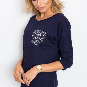 Navy blue blouse Amy