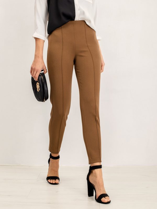 RUE PARIS Brown Cassie pants