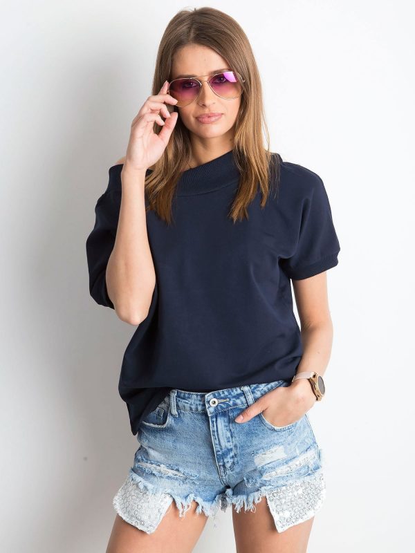 Navy blue blouse Lemontree