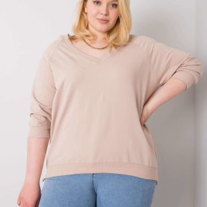 Beige plus size sweatshirt Alexandria