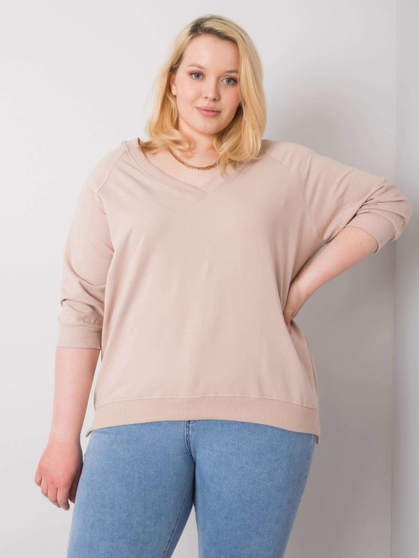 Beige plus size sweatshirt Alexandria