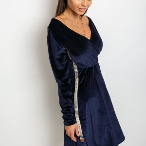 Navy Velvet Dress