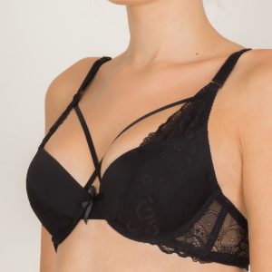 INTIMIDAO Black Lace Push Up Bra