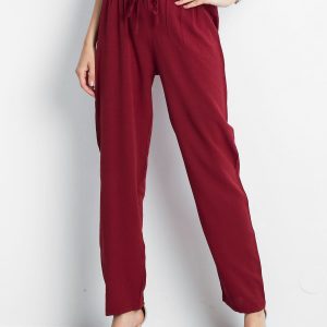 Burgundy pants Inability