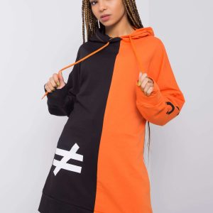 Angella black and orange hoodie