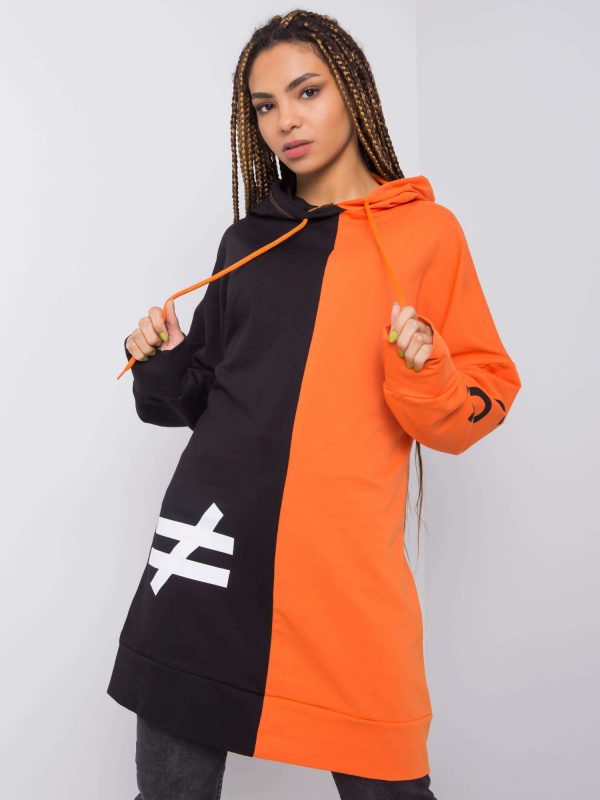 Angella black and orange hoodie