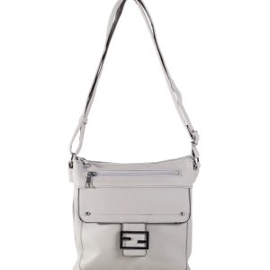 Grey Long Strap Shoulder Bag