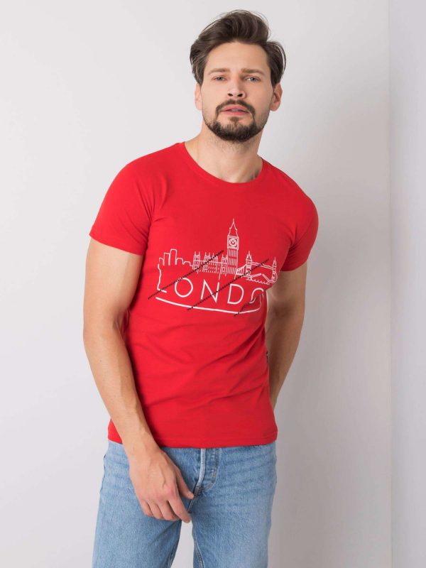 Blake Cotton Men's Red T-Shirt