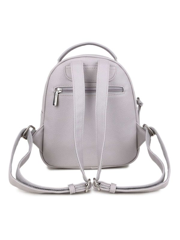 Light grey women's backpack made of eco leather LUIGISANTO