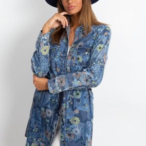 RUE PARIS Blue tunic Liliana