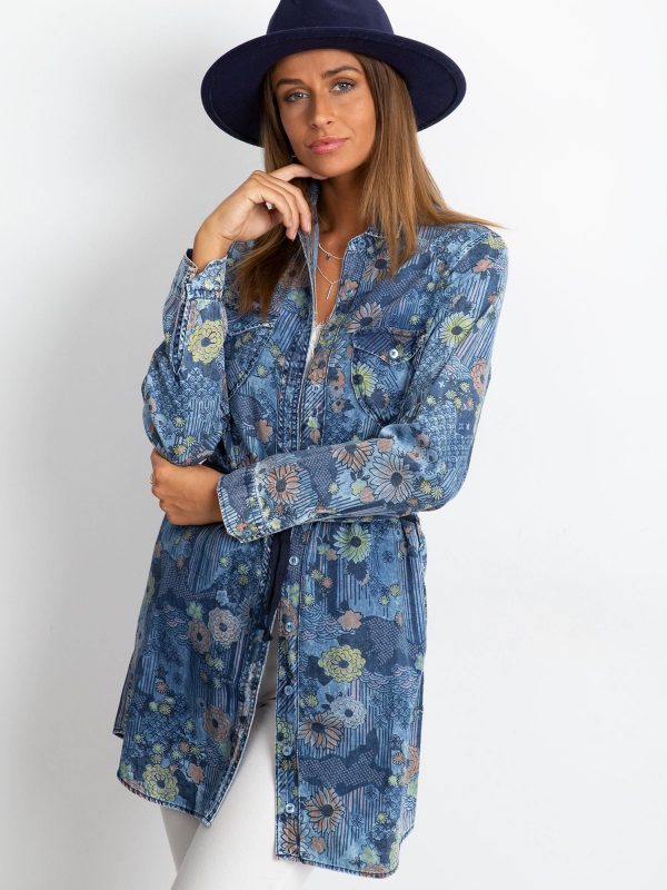 RUE PARIS Blue tunic Liliana