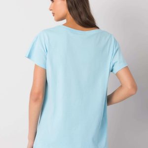 Light blue T-shirt with silva print