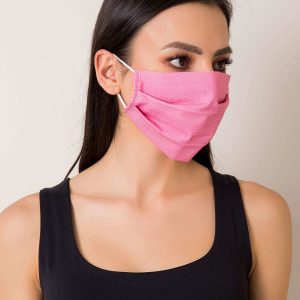 Pink polka dot protective mask