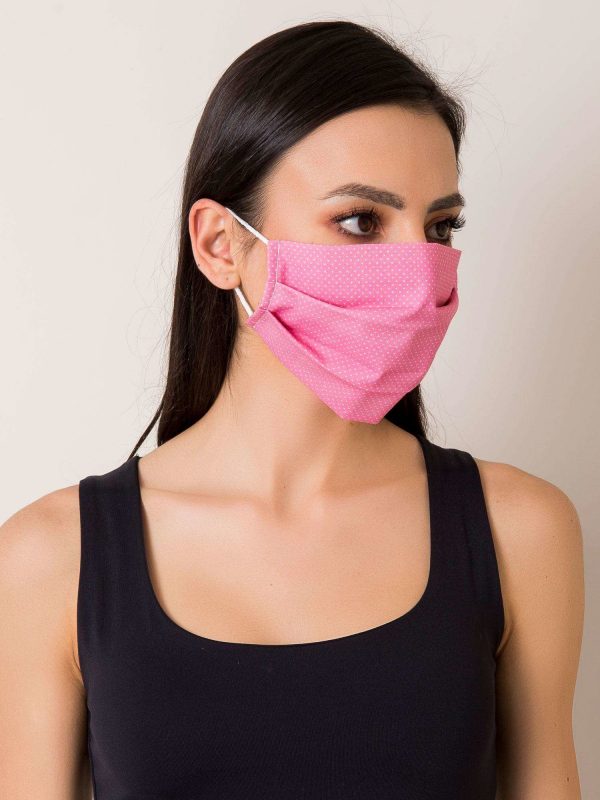 Pink polka dot protective mask