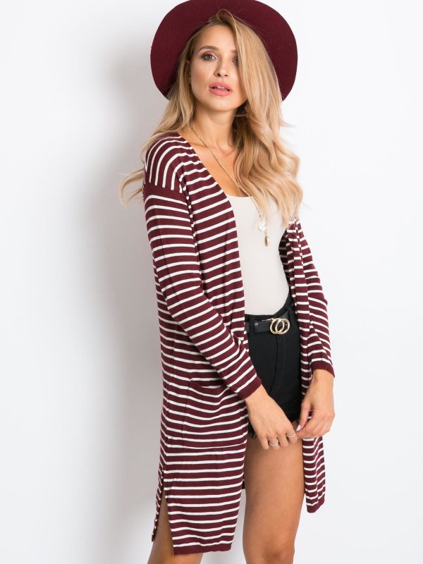 Jessy's maroon cardigan