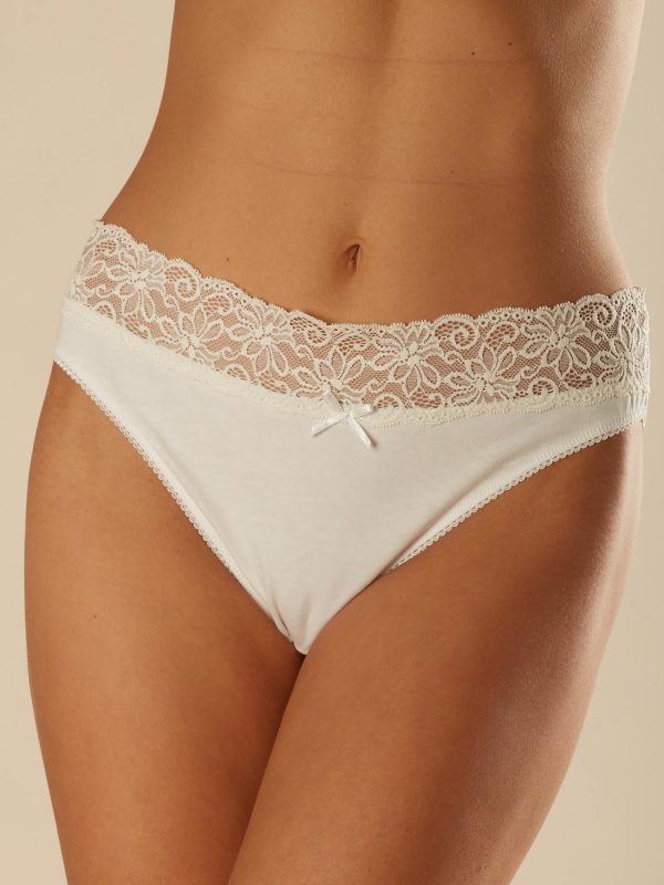 White Women's Panties with Lace