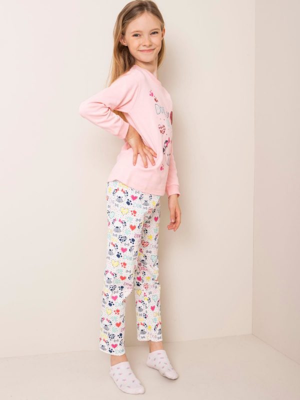 Light pink pajamas for girl