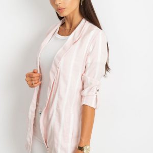 RUE PARIS Pink and white blazer Tonia