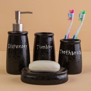 Black Toiletries Set