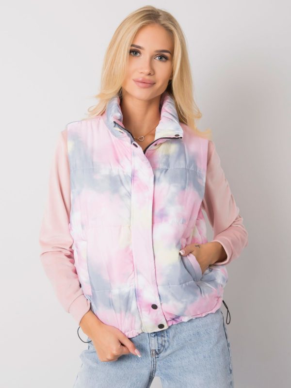 Roonie Women's Grey Pink Quilted Vest