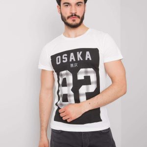 Men's White T-Shirt with Preston Print