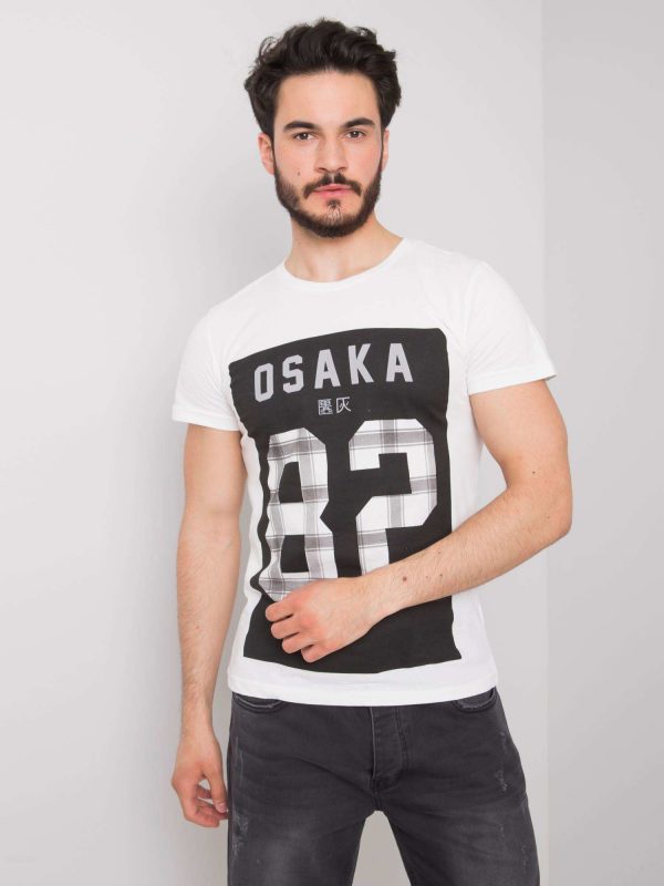 Men's White T-Shirt with Preston Print