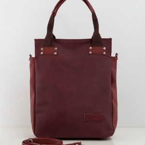 Burgundy eco-leather bag