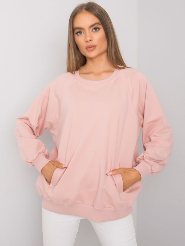 Dirty pink sweatshirt with pockets Gaelle RUE PARIS