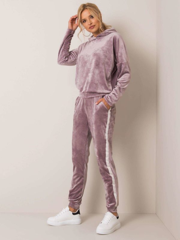 Light purple velour set Amanda RUE PARIS