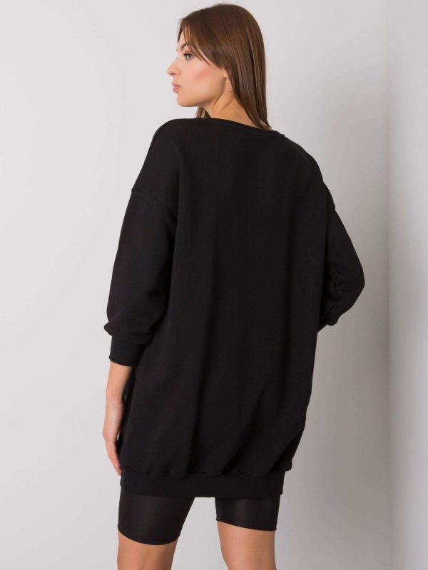 Shireen black kangaroo sweatshirt