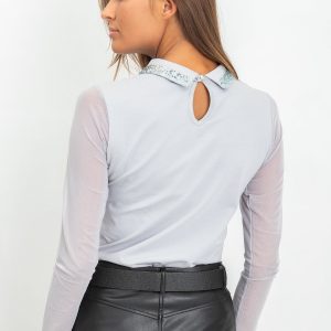 Gray blouse Chastity