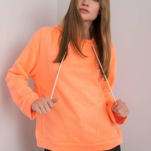 Fluo orange hoodie Emy