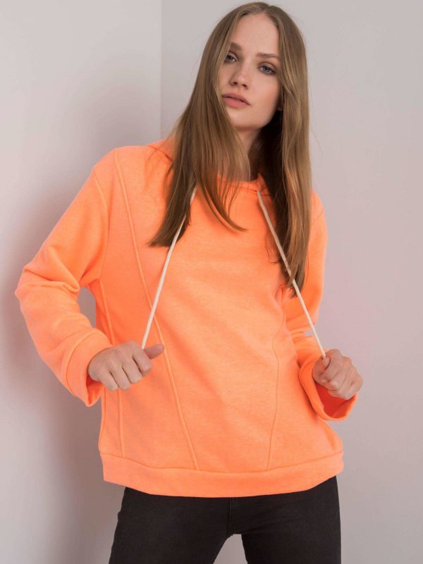 Fluo orange hoodie Emy