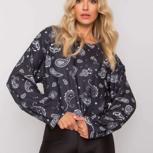 Black Patterned Hoodie Enola