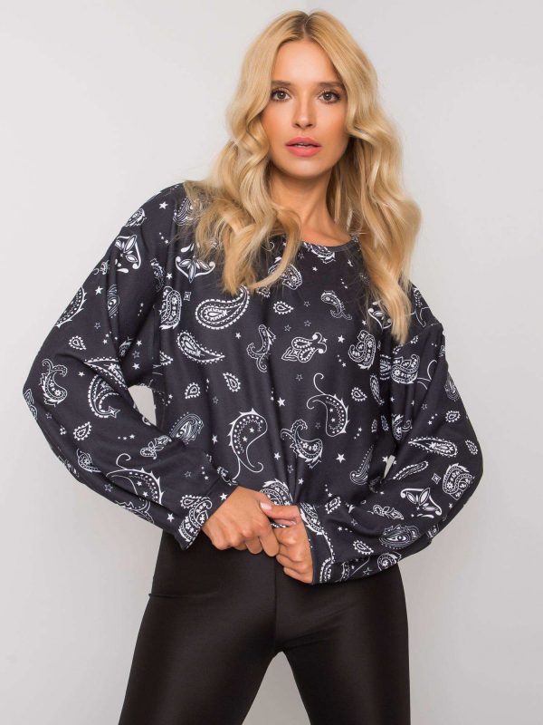 Black Patterned Hoodie Enola